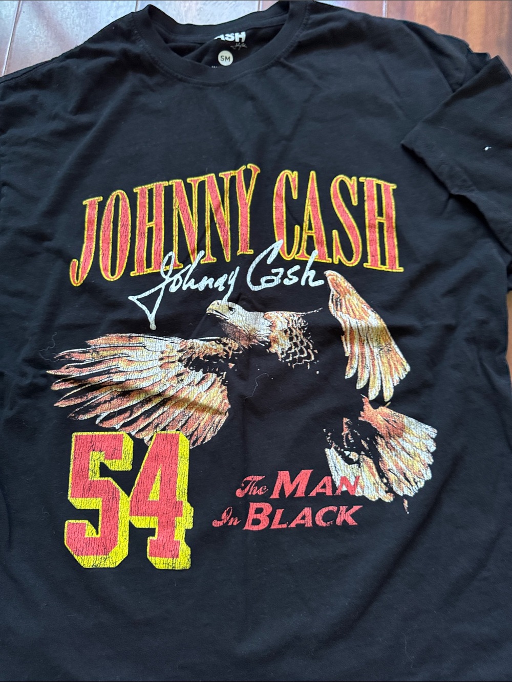 Johnny Cash Black Graphic Short Sleeve Tee